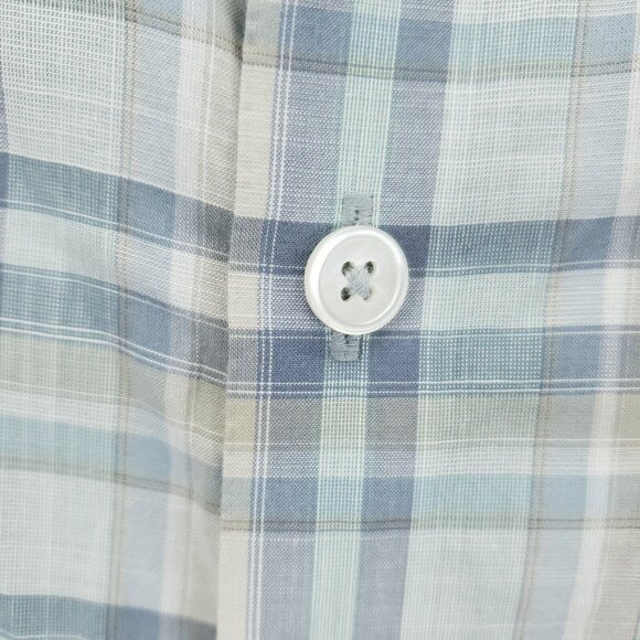 Zachary Prell Shirt Mens Large Blue Plaid Cotton Regular Fit Classic Button-Up - Picture 5 of 12
